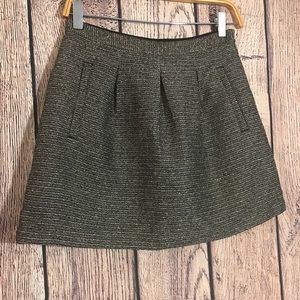 Broadway & Broome Metallic Skirt 4 Gold Black